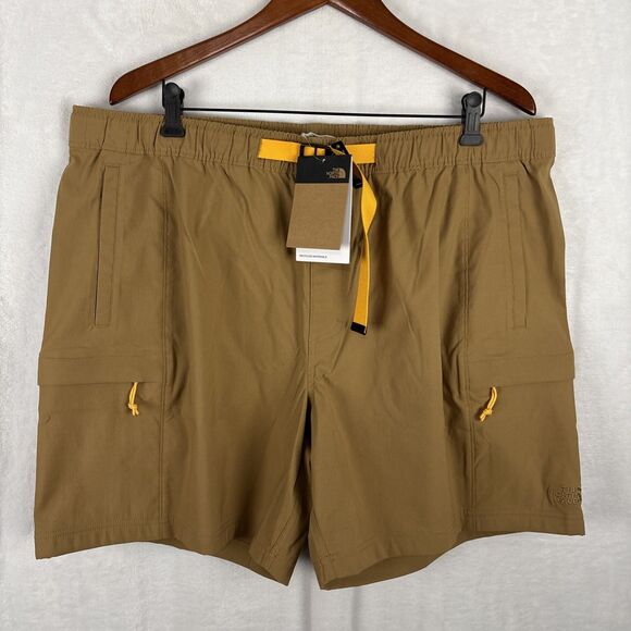 The North Face Cargo Shorts Size XXL Class V Belted Brown Pockets 40 Waist NWT - Picture 1 of 6